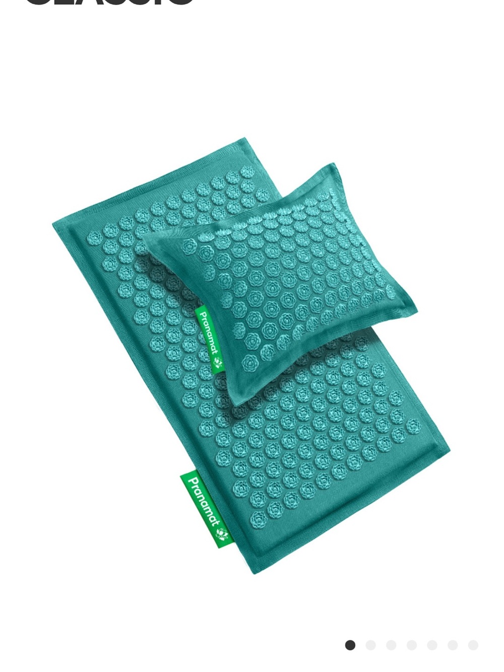 Anama Acupressure Mat and Pillow Set - Teal Green